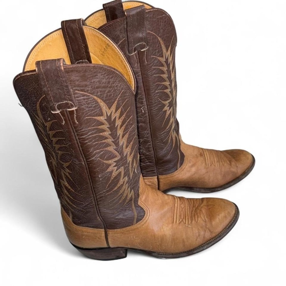 Vintage Nocona Western Boots Brown Leather | Men's 8 D (Women's 9.5–10)